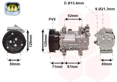 Компресор кондиціонера NISSAN QASHQAI- RENAULT KANGOO 08 13 (вир-во Van Wezel) VAN WEZEL 4300K401