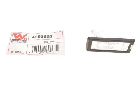 Підсвітка номера Renault Scenic II/Laguna II/III 01- VAN WEZEL 4356920