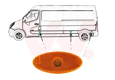 Ліхтар габаритний Opel Movano 10-. Renault Master (Van Wezel) VAN WEZEL 4388975