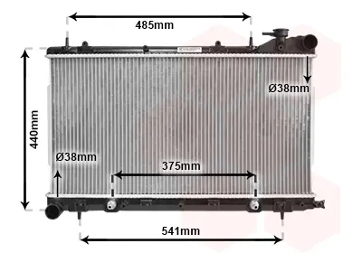 Радіатор охолодження двигуна FORESTER 20i MT-AT 02- (Van Wezel) VAN WEZEL 51002049