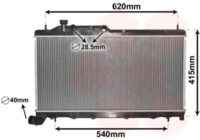 Радіатор охолодження SUBARU IMPREZA/ FORESTER 2.0D 08- (вир-во Van Wezel) VAN WEZEL 51002105