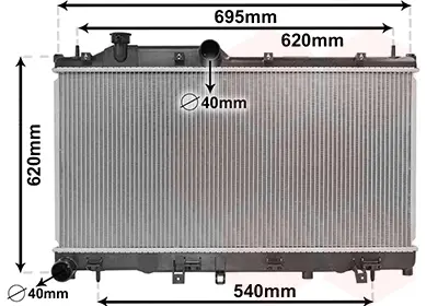 Радіатор охолодження SUBARU FORESTER 3/13 > 18 (вир-во Van Wezel) VAN WEZEL 51002113