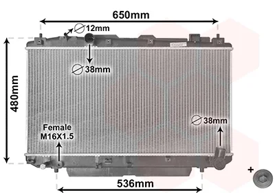 Радіатор охолодження TOYOTA RAV 4 06/00 > 2/06 (вир-во Van Wezel) VAN WEZEL 53002348