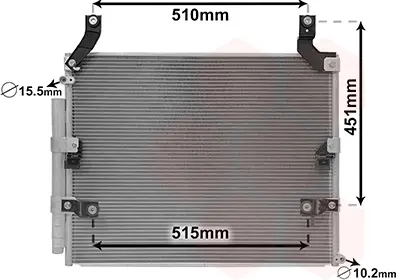 Конденсор кондиціонера LEXUS LX470 9-0108 (Van Wezel) VAN WEZEL 53005697