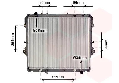 Радіатор охолодження TOYOTA HI-LUX 16+ (вир-во Van Wezel) VAN WEZEL 54002757