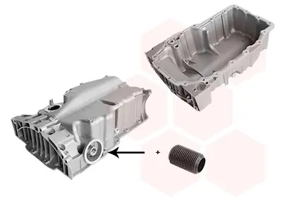 Поддон, масляный картера двигателя VAG 1.2 TSI (пр-во Wan Wezel) VAN WEZEL 5766071