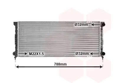 Радіатор охолодження двигуна PASSAT 3 16-18-20 88-92 (Van Wezel) VAN WEZEL 58002066