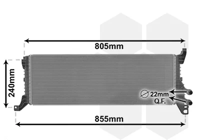 Радіатор охолодження VW Multivan/T6 2.0 TDI 15- (Van Wezel) VAN WEZEL 58012723