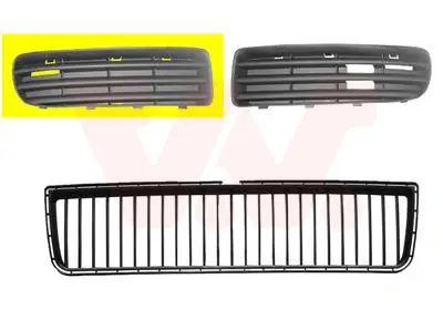 Решетка бампера переднего правая VAN WEZEL 7621592