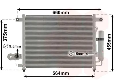 Радіатор кондиціонеру AVEO/KALOS 1,5i MT 02-08 (Van Wezel) VAN WEZEL 81005049