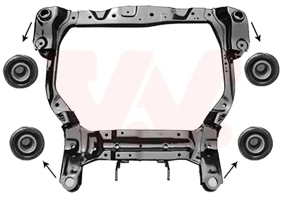 Підрамник передній HYUNDAI ACCENT- KIA RIO 0506-11 (вир-во Van Wezel) VAN WEZEL 8226690