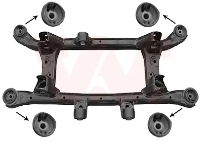 Підрамник задній HYUNDAI TUCSON тільки 4WD (вир-во Van Wezel) VAN WEZEL 8381629