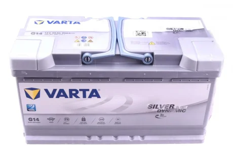 АКБ Varta 95А ч/850А AGM (R+ Стандартні клеми) 353x175x190 B13 - фланець 10.5мм (Пуск/AGM) VARTA 595901085D852