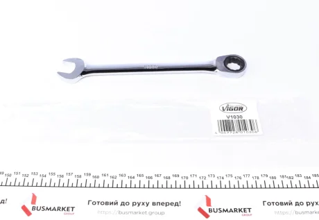 Ключ ріжково-накидний з тріскачкою 19 мм 72 зуб. L-245 мм VIGOR V1030