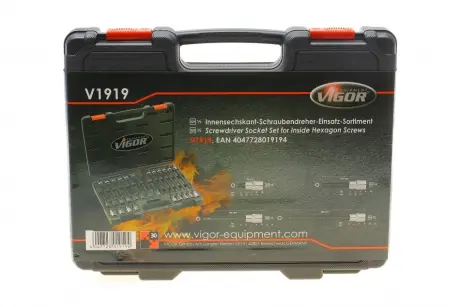 Набір головок 1/2" зі вставками Hex 30 од. VIGOR V1919
