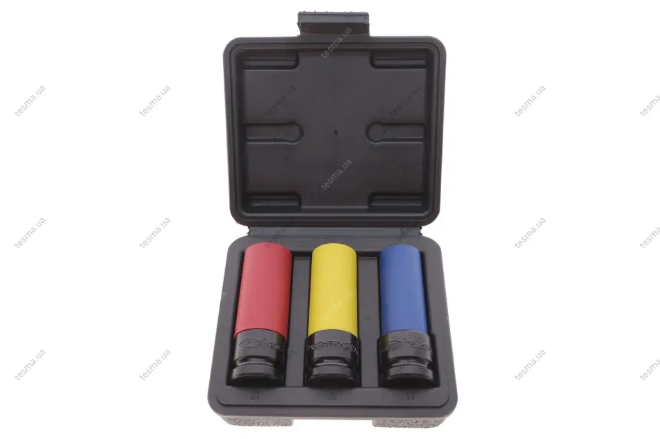 Набір ударних головок 1/2" для шиномонтажу 17-19-21 мм BLACK EDITION VIGOR V2522-BE (фото 1)