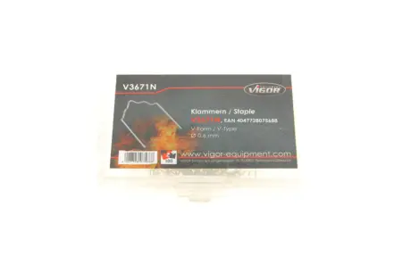 Скоба V-профіль Ø0,6 mm 100 од. VIGOR V3671N