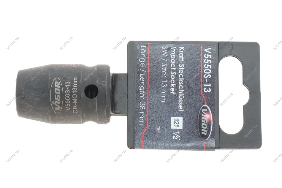 Головка торцева ударна 1/2" 13 мм VIGOR V5550S-13 (фото 1)