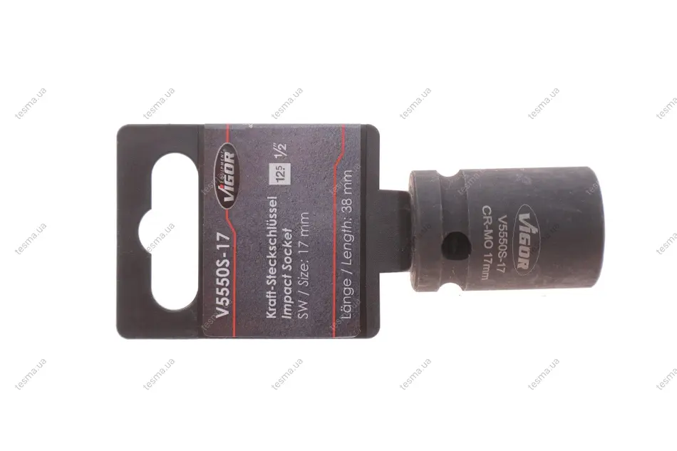 Головка торцева ударна 1/2" 17 мм VIGOR V5550S-17 (фото 1)