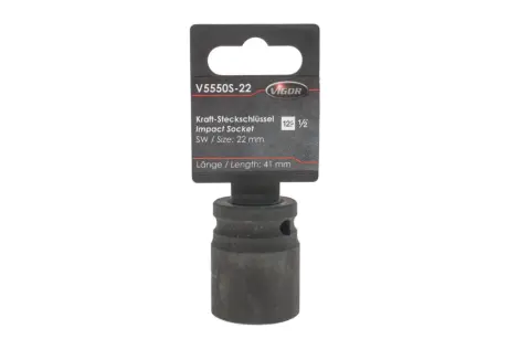 Головка торцева ударна 1/2" 22 мм VIGOR V5550S-22