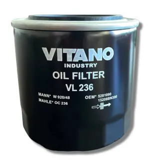 Фільтр масляний VITANO VL236