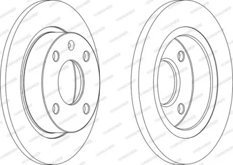 Тормозной диск WAGNER WGR02081