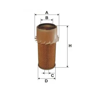 Air filter, finned. Фильтр воздушный с крыльчаткой WIX FILTERS 42276E