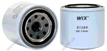 Oil filter, Spin-On. Фильтр масляный, накручиваемый WIX FILTERS 51389 (фото 1)