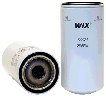 Oil filter, Spin-On. Фильтр масляный, накручиваемый WIX FILTERS 51671