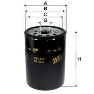 Фильтр масляный, накручиваемый. Фільтр масляний, накручуваний. Oil filter, Spin-On WIX FILTERS 92019E