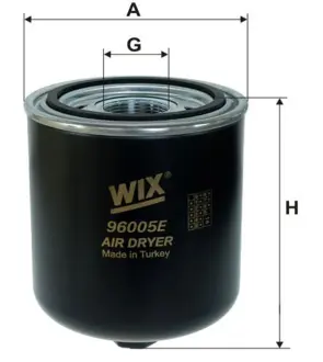 Air dryer, desiccant, Spin-On. Фильтр осушителя воздуха для пневмотормозов WIX FILTERS 96005E