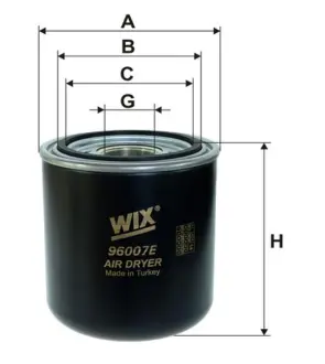 Air dryer, desiccant, Spin-On. Фильтр осушителя воздуха для пневмотормозов WIX FILTERS 96007E