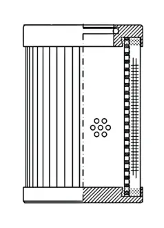 Hydraulic filter, cartridge. Фильтр гидравлический, вставка WIX FILTERS D44A25GBV
