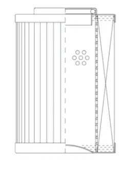 Hydraulic filter, cartridge. Фильтр гидравлический, вставка WIX FILTERS D47B10GV