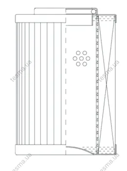 Hydraulic filter, cartridge. Фильтр гидравлический, вставка WIX FILTERS D54E10GAV (фото 1)