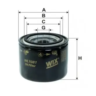 Фільтр масляний WIX FILTERS WL7081