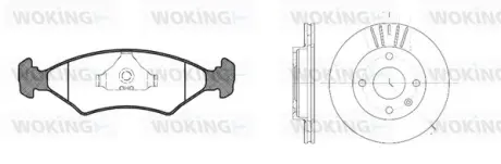 Комплект тормозов WOKING 8019301