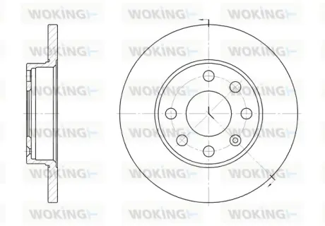 Гальмівний диск Woking  WOKING D6059.00