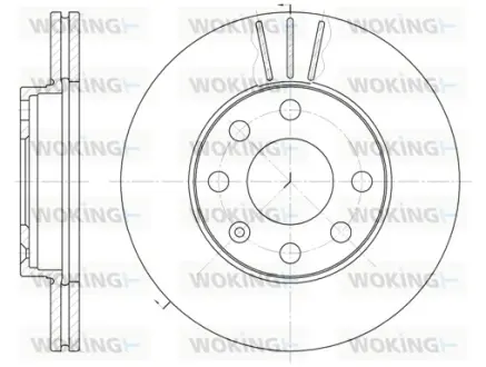 Гальмівний диск Woking  WOKING D6061.10
