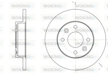 Гальмівний диск Woking WOKING D6067.00