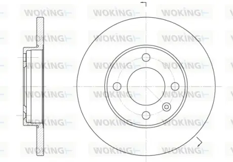 Гальмівний диск Woking WOKING D6088.01