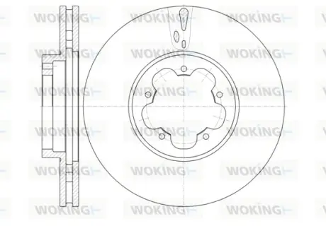 Гальмівний диск Woking  WOKING D61022.10
