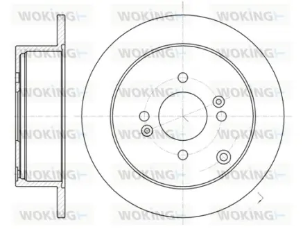 Гальмівний диск задн. Accent/Rio/i20/Verna/Accent/Rio 01- WOKING D6102400