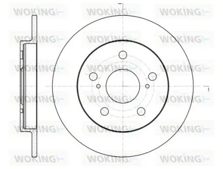 Гальмівний диск задн. Auris/Corolla (08-21) WOKING D6107400
