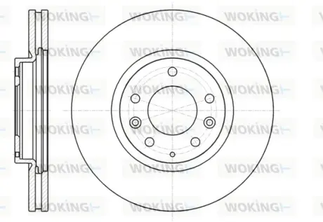 Диск гальмівний передній (кратно 2) (вир-во Remsa) Mazda CX-7 I CX-9 I (D61236.10) WOKING D6123610