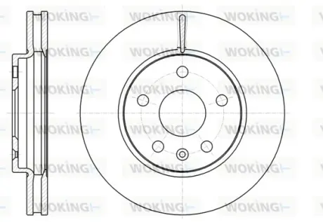 Гальмівний диск перед. Insignia A/Malibu 08- 1.4-2.4 WOKING D6128510