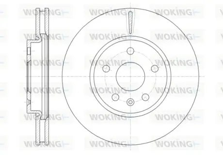 Гальмівний диск Woking  WOKING D61286.10