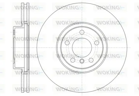 Гальмівний диск перед. BMW X5 (E70/F15/F85) / X6 (E71-72/F16/F86) 07- (348x30) WOKING D6133510