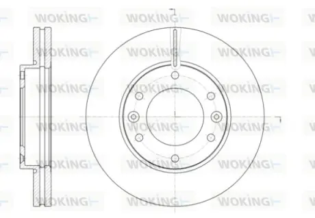 Гальмівний диск перед. H1/i800/iMax (07-21) WOKING D6139610