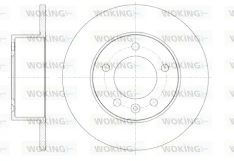 Гальмівний диск задн. Movano/Master/NV400/Movano 10- WOKING D6141200